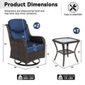 Cozywor 2 Person Outdoor Rattan Seating Group With Cushions