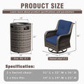 Cozywor 3 Piece Wicker Outdoor Seating Group With Fire Pit