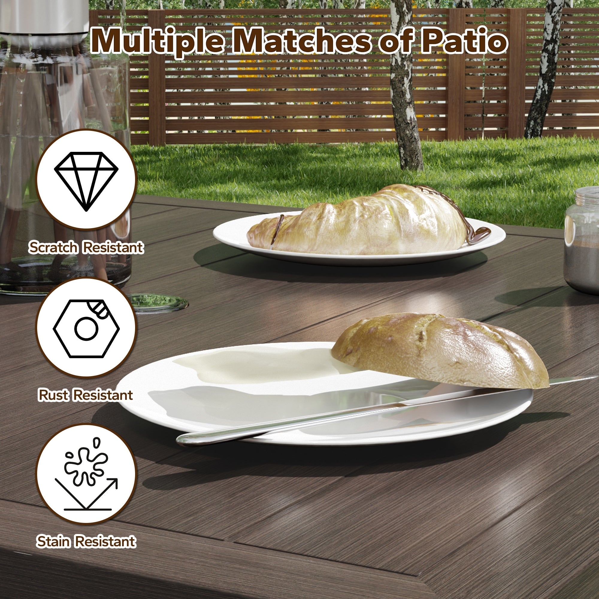 Cozywor 35X35 All Weather Outdoor Dining Table