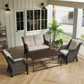 Cozywor 4 Pieces Wicker Outdoor Patio Furniture Sets