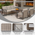 Cozywor 5 Piece Outdoor Patio Conversation Set