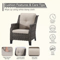 Cozywor All Weather Outdoor Set With Ergonomic Seating Water Repellent Design Beige