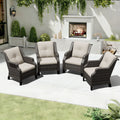Cozywor Modular Outdoor Lounge Chair With 350Lbs Capacity Blue