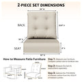 Cozywor Outdoor 4 Piece Cushion Set With Olefin Fabric Cloud Like Cotton Support Beige