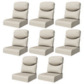 Cozywor Outdoor Cushion Set With Cotton Enhanced Comfort High Density Foam Water Resistant Beige