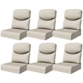 Cozywor Outdoor Cushion Set With Cotton Enhanced Comfort High Density Foam Water Resistant Beige