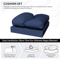 Cozywor Outdoor Cushion Set With Cotton Enhanced Comfort High Density Foam Water Resistant