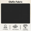 Cozywor Outdoor Cushion Set With Memory Foam Uv Resistant Olefin Fabric