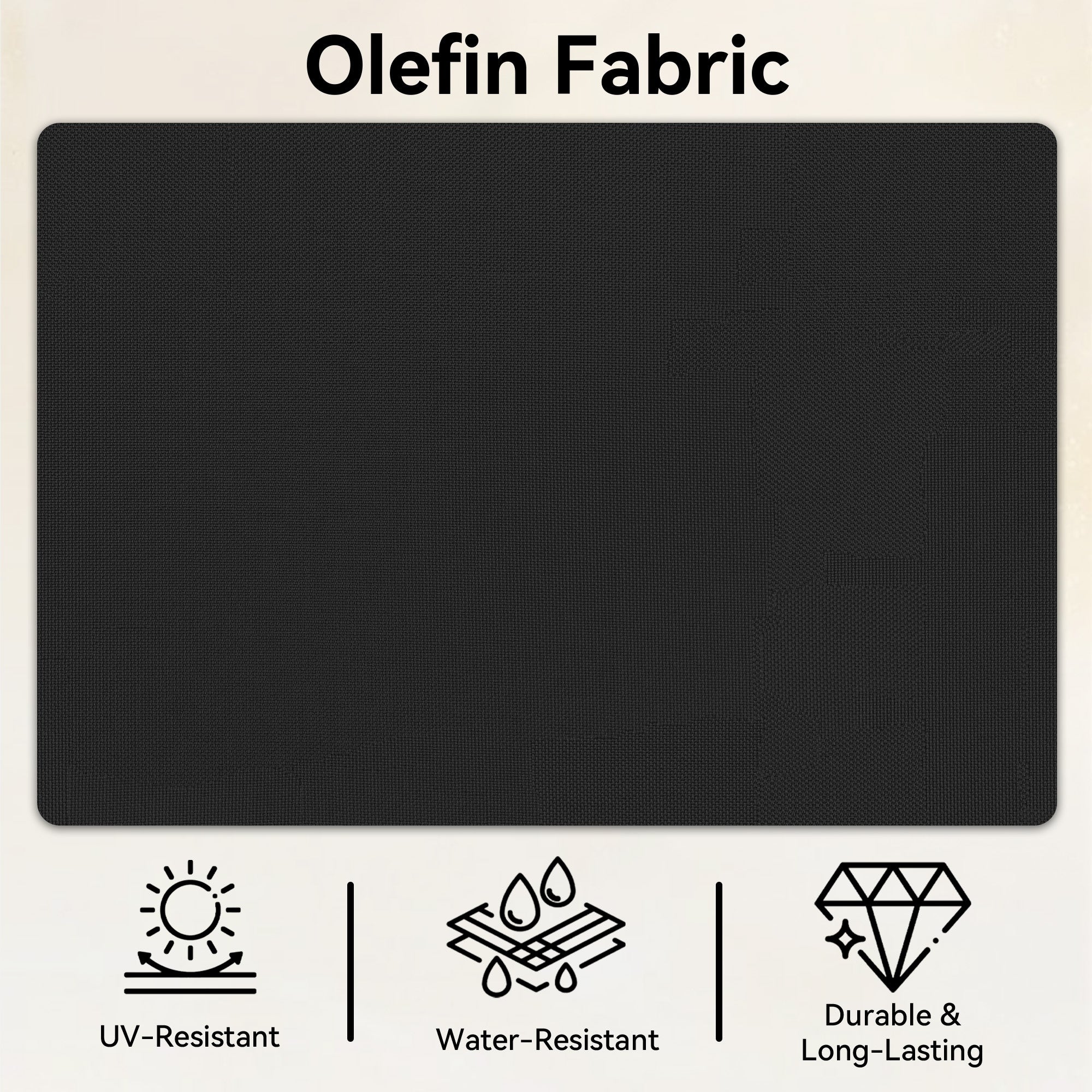 Cozywor Outdoor Cushion Set With Memory Foam Uv Resistant Olefin Fabric