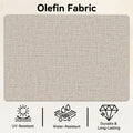 Cozywor Outdoor Cushion Set With Memory Foam Uv Resistant Olefin Fabric Blue