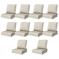 Cozywor Outdoor Cushion Set With Olefin Fabric High Density Foam Waterproof Uv Resistant