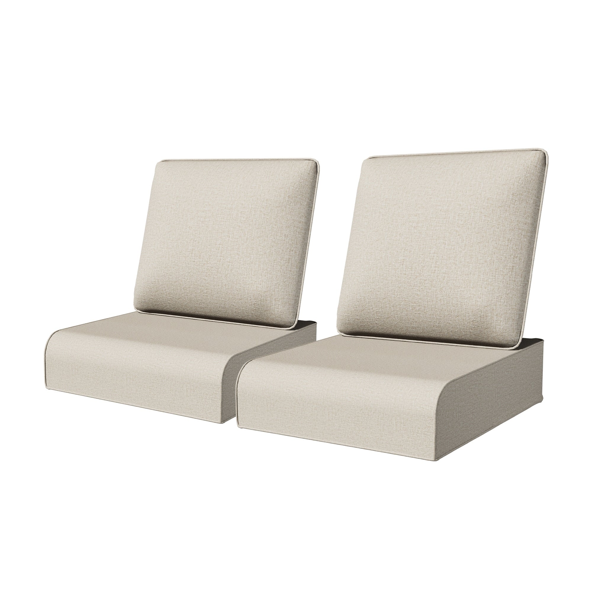 Cozywor Outdoor Cushion Set With Olefin Fabric High Density Foam Waterproof Uv Resistant