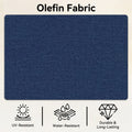 Cozywor Outdoor Deep Seating Cushion With Olefin Fabric Black