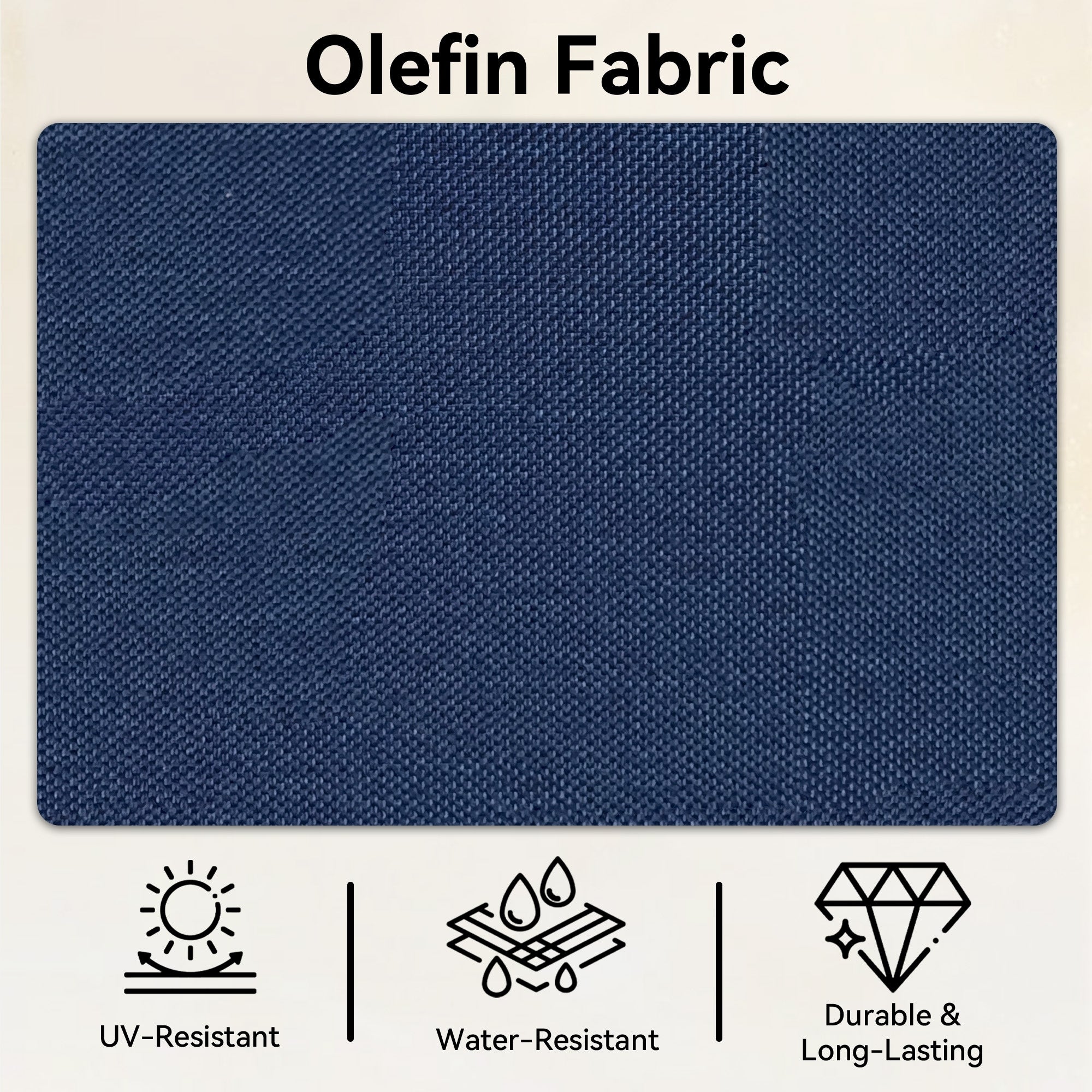 Cozywor Outdoor Deep Seating Cushion With Olefin Fabric Black