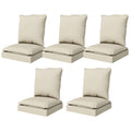Cozywor Outdoor Double Layer Cushion With 28D High Density Foam Weather Resistant Olefin Fabric Easy Clean Design Blue