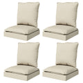 Cozywor Outdoor Double Layer Cushion With 28D High Density Foam Weather Resistant Olefin Fabric Easy Clean Design Blue
