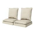 Cozywor Outdoor Double Layer Cushion With 28D High Density Foam Weather Resistant Olefin Fabric Easy Clean Design Blue