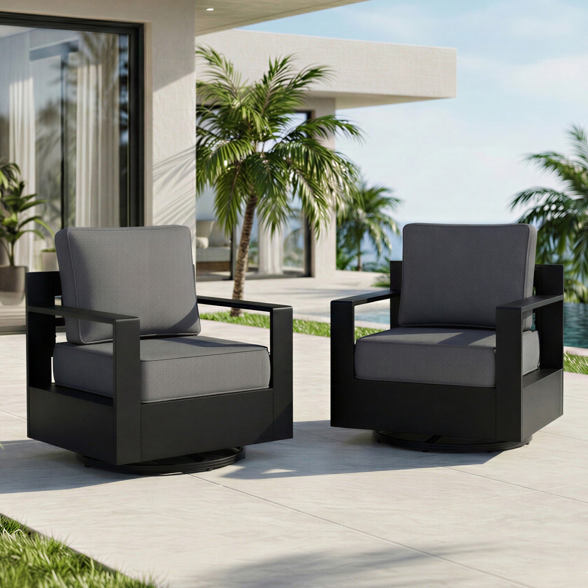 Cozywor Patio Chair With Cushions Set Of 2