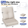 Cozywor Premium Outdoor Sofa Cushion Set With High Resilience Memory Foam And Weather Resistant Olefin Fabric