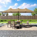Cozywor Rectangular Market Umbrella With Base