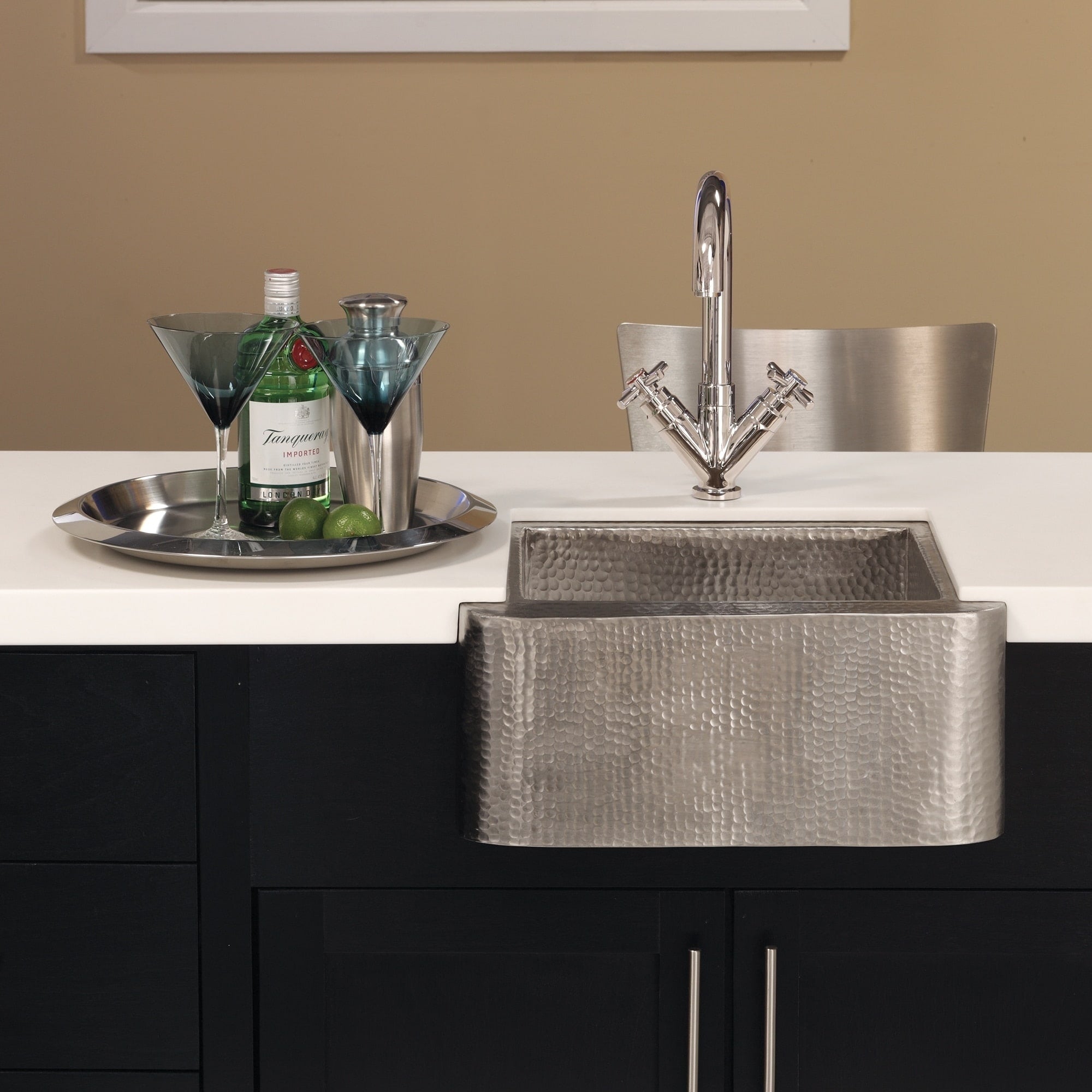 Cabana Brushed Nickel Rectangular Bar Prep Sink