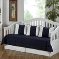 Cabana Navy Blue And White 5 Piece Cotton Daybed Set