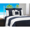 Cabana Stripe Navy And White Nautical 4 Piece Comforter Set