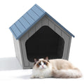 Cabin Style Cat House Durable Waterproof Resin Shelter For Small Medium Large Cats Easy Assembly