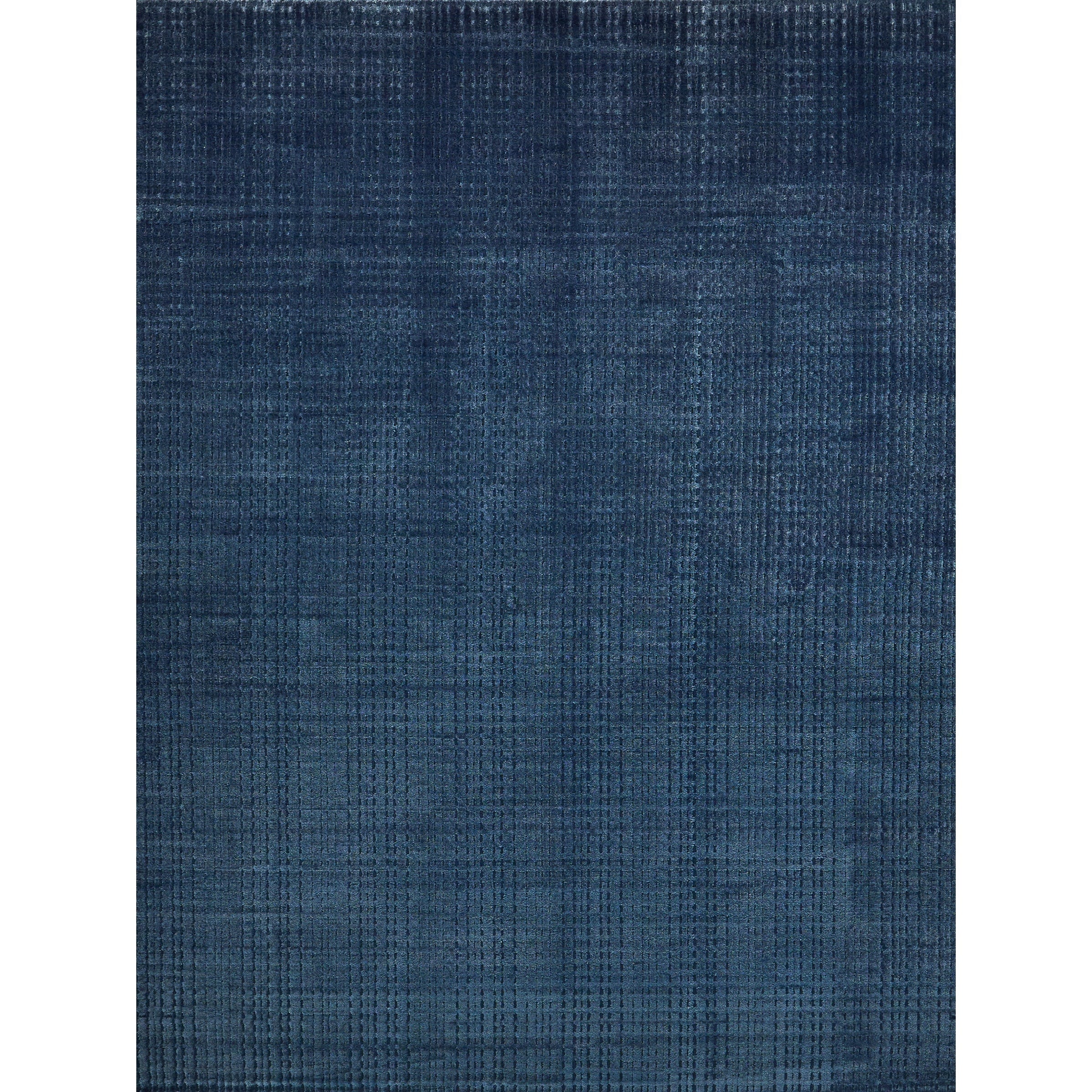 Cabrini Modern Handloomed Silky Nylon Navy Area Rug