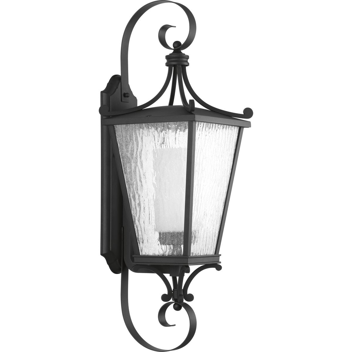 Cadence Collection Black One Light Large Wall Lantern 26.52 X 13.85 X 12.68