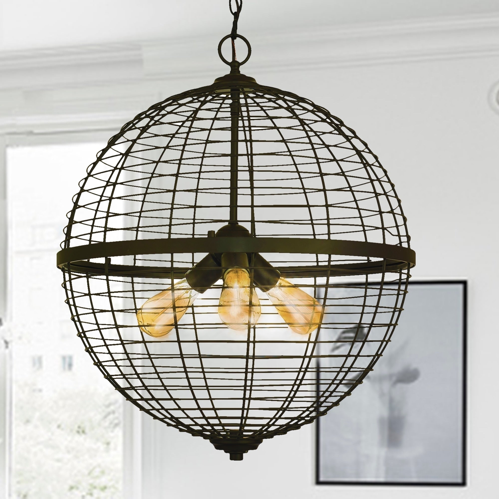 Caesar Oil Rubbed Bronze 3 Light Foyer Pendant