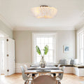 Caged Flush Mount Ceiling Fans With Remote Light Without Bulbs