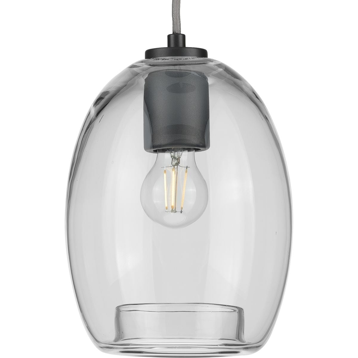 Caisson Collection Graphite One Light Mini Pendant 14.2 X 9.5 X 9.5