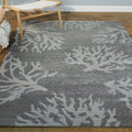 Caistor Coastal Coral Print Area Rug