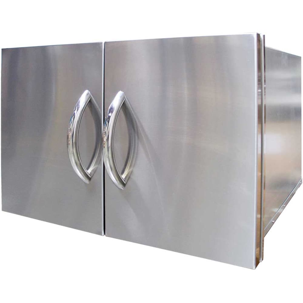 Cal Flame Silvertone Stainless Steel 30 Inch Doors And Drawer Combo Cabinet