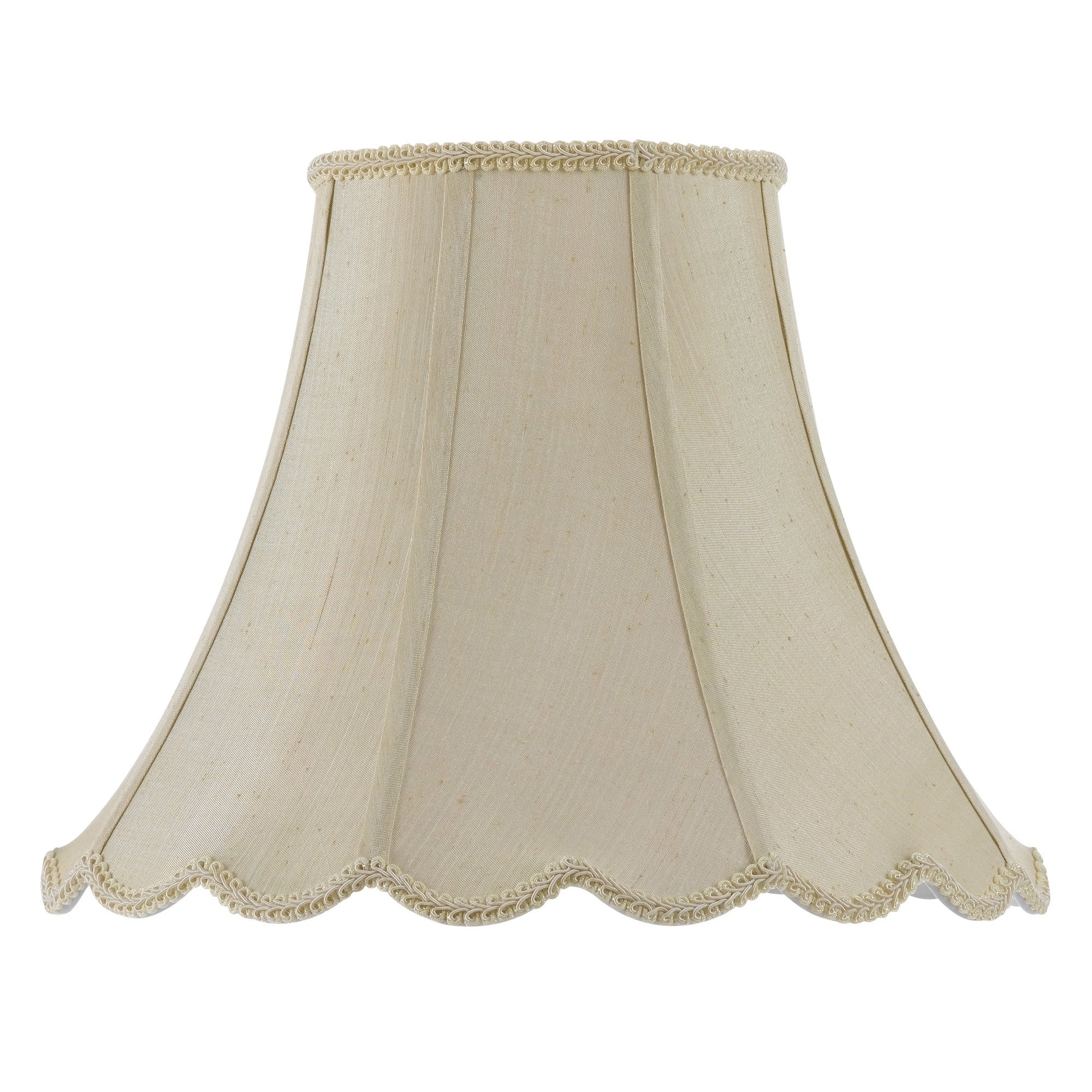 Cal Lighting Vertical Piped Scallop 14 Inch Bell Shade