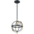 Caldwell 10 Inch Wide 1 Light Mini Pendant In Matte Black 10In W X 10In D X 11In H