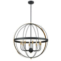 Caldwell 32 Inch Wide 8 Light Chandelier In Matte Black 32In W X 32In D X 33In H