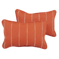 Caldwell Ii Orange Dotted Stripes Indoor Outdoor 13 X 20 Inch Corded Pillow Set