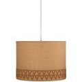 Calen Geometric Jute 16 Inch Drum Pendant 12 H X 16 W X 16 D