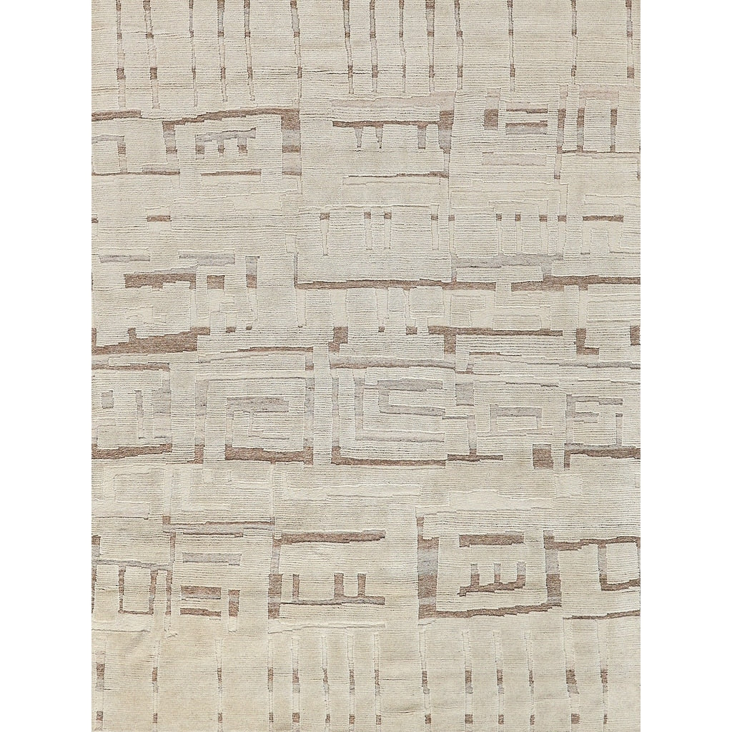 Calexico Flatweave New Zealand Wool Ivory Beige Area Rug