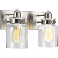 Calhoun Collection 2 Light Brushed Nickel Bath Light
