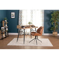 Calico Designs Devonport Swivel Home Office Accent Chair In Black Metal 4 Star Base Anitque Copper Faux Leather
