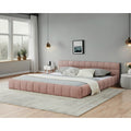 California King Size Upholstered Bed Frame With With Headboard And Solid Frame