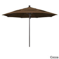California Umbrella 11 Rd Aluminum Frame Fiberglass Rib Market Umbrella Push Open Bronze Finish Sunbrella Fabric