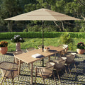California Umbrella 11 Rd. Alum Fiberglass Rib Market Umb Crank Lift Collar Tilt Dbl Wind Vent Black Finish Sunbrella Fabric