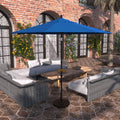 California Umbrella 9 Rd Alum Crank Open Auto Tlit Patio Umbrella