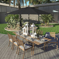 California Umbrella 9 Rd. Aluminum Market Umbrella Deluxe Crank Lift With Collar Tilt Bronze Frame Finish Pacifica Fabric