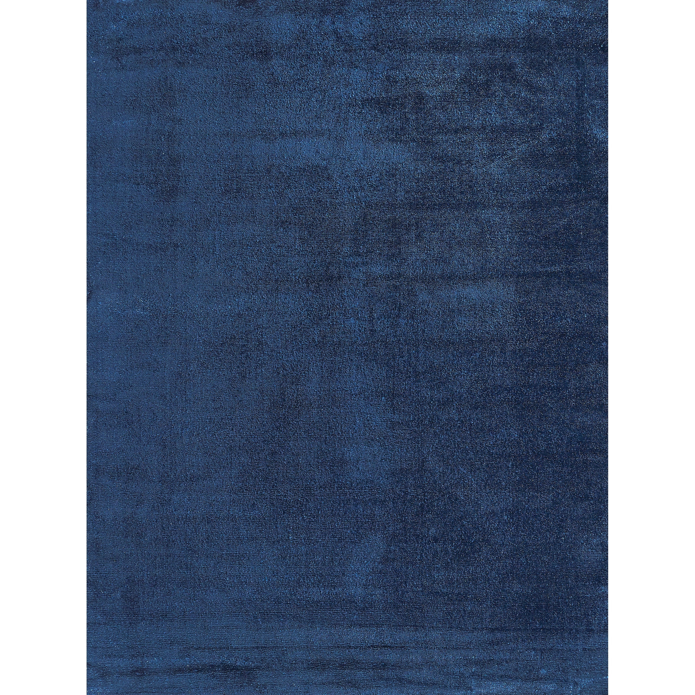 Calla Handloomed Bamboo Silk Navy Blue Area Rug 10 X 14