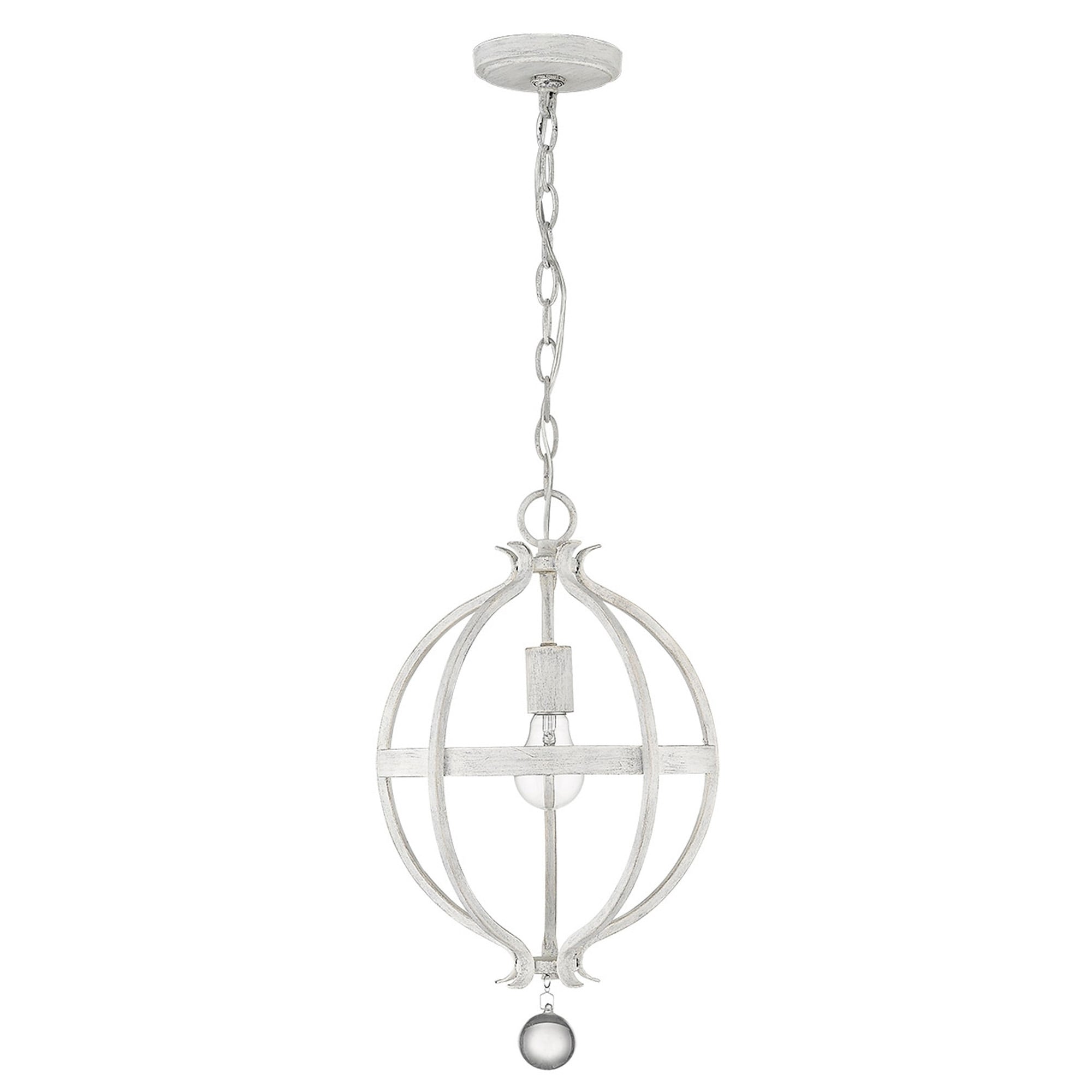 Callie 1 Light Country White Pendant